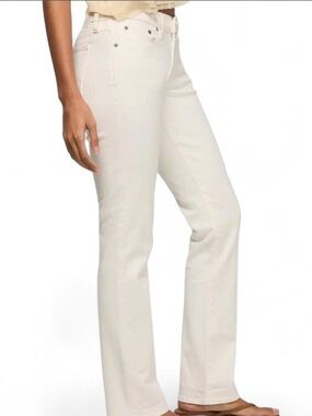 White Straight-Leg Jeans